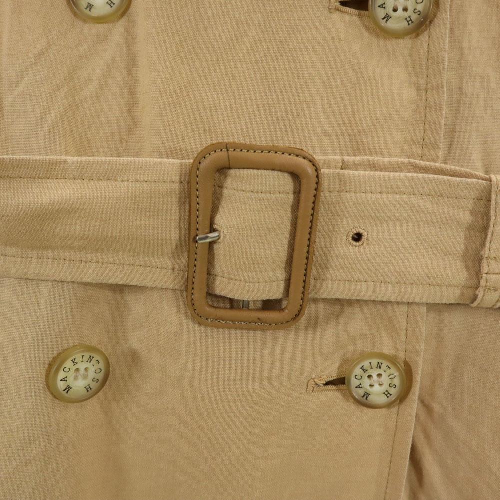 MACKINTOSH SCOTLAND Linen Blend Long sleeve trench coat 34 beige Women Used