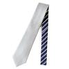 [D+Arts] Men's Silk Necktie, Nishijin-ori Weave, Made in Japan, Dot and Stripe Pattern, Color-Blocked, Changeable Tie, Gray, Stylish, Business Suit