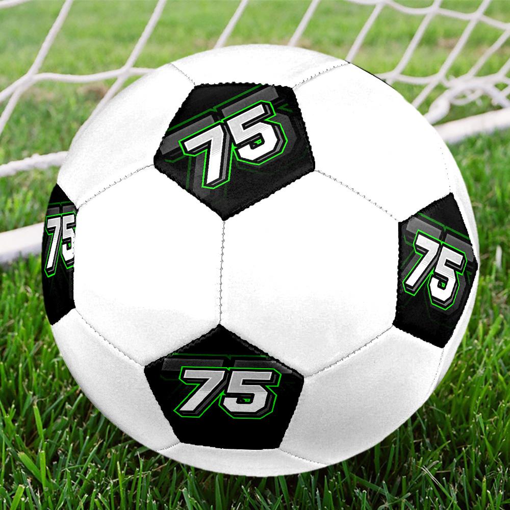 1PC Green Number Seventyfive Soccer Ball Size 5 Football Machine Sewn Indoor/Outdoor Universal Football W108