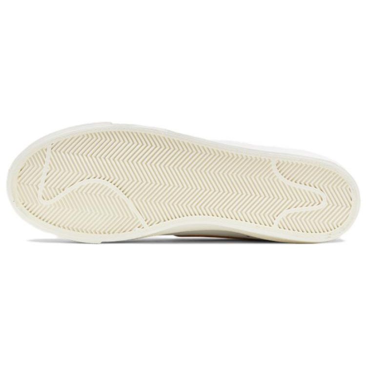 Nike Blazer 77 Vintage Leather Retro Casual Slip Resistant Durable Mid Top Skate Shoes Men Sneakers White Yellow Brown BQ6806-113