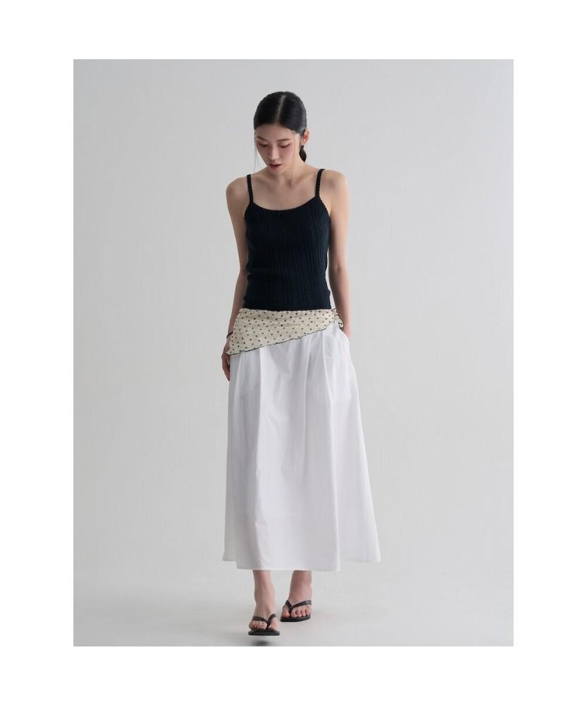 8SECONDS 60-Count Cotton Long Skirt White