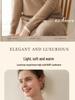 Autumn/Winter 2025 Women's Cashmere Sweater: Round Neck, Button-Up, Loose Fit, Color Block Long Sleeve Knit