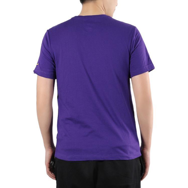 Nike Geometry Pattern Alphabet Printing Short Sleeve Purple Men's BQ3614-547