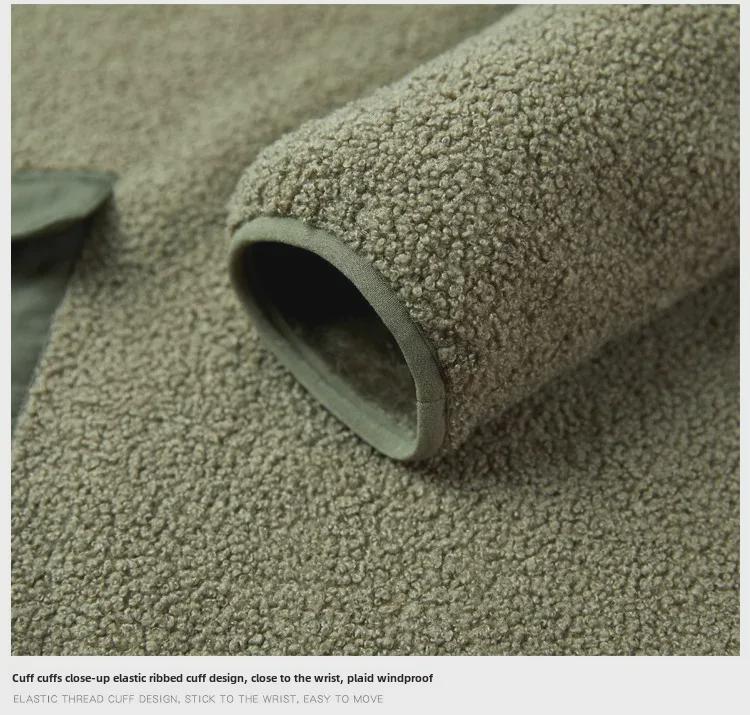 Pánská zimní outdoorová mikina pulovr z teddy fleecu 76J61