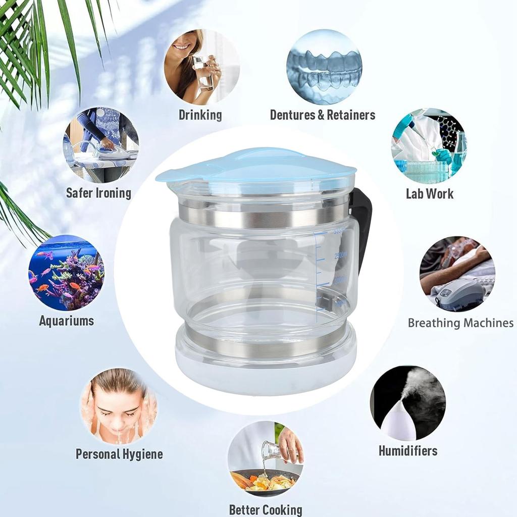4L Distilled Water Collector Container For Kitchen Countertop Distillers Transparent Design Glass Collection Bottle