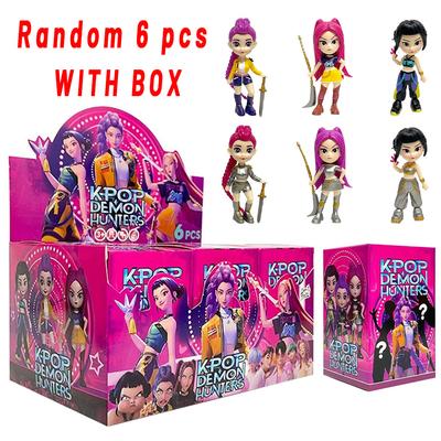 Anime KPop Devil Hunter Doll Vinyl Toy Rumi Mira Zoi Character Vinyl Mask Blind Box Ornament Toy Birthday Gift