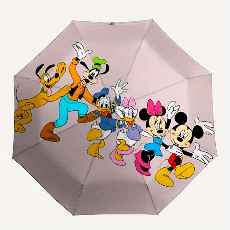 1pc Mickey Mouse, Pluto Automatic Umbrella 8-Bone Design Compact Gear for Outdoor Travel, , Perfect Gift for Friends  Birthdays yy250809002