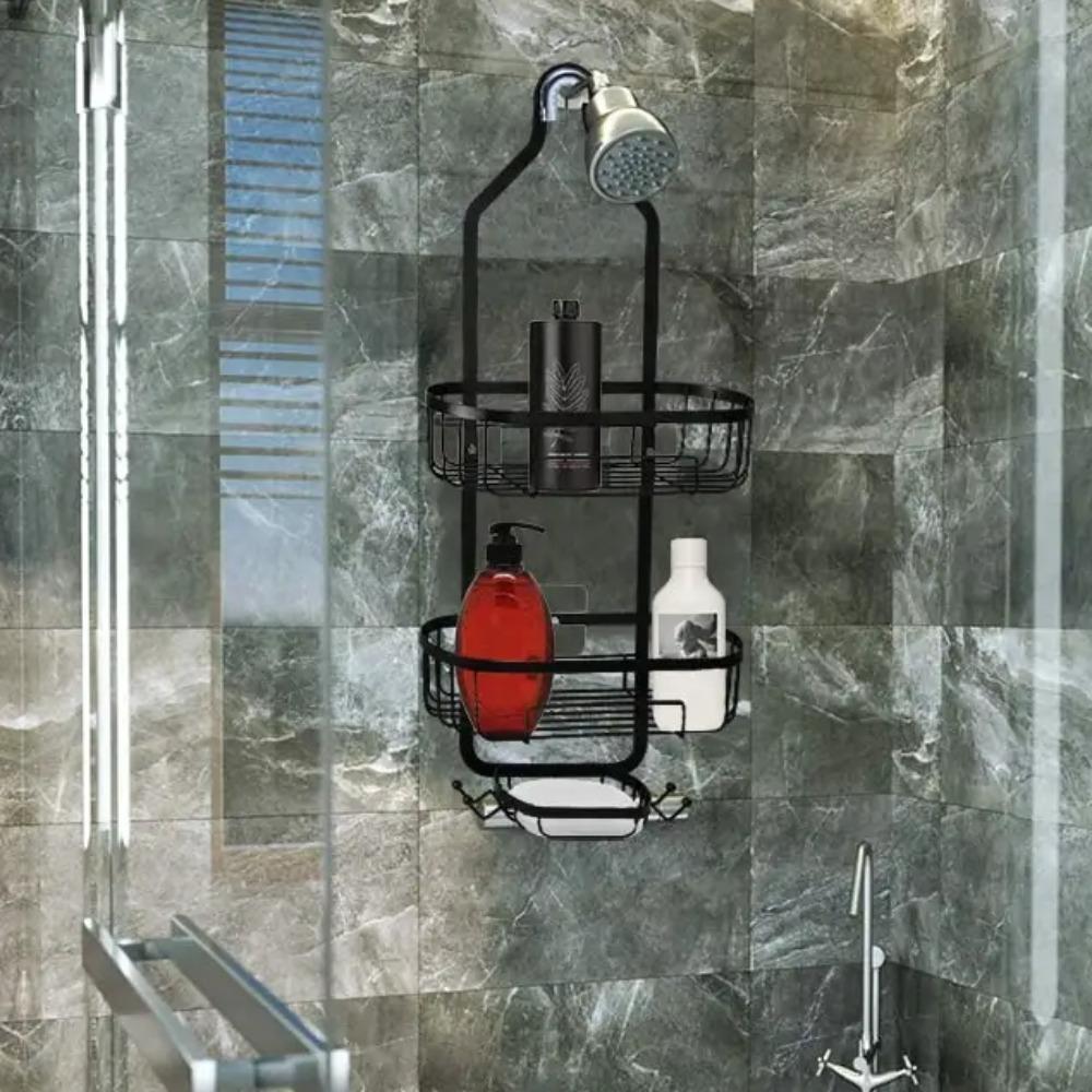 Shower Rack Bathroom Showerhead Storage Holder Non Perforated Shower Gel Storage Stand Home High-capacity Perfumed Soap Basket