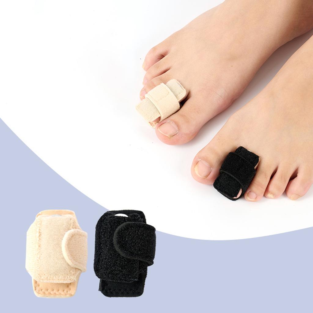 Adjustable Hammer Toe Splint with Aluminum Support Plate for Toe Alignment and Protection Soft Fabric Wrap for Foot Comfort and Correction