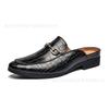 Mens Loafer-Style Slip-On Mules With Pointed Toe Rubber Sole Casual Shoes
