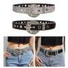 Adult Shinning Waist Belt Luxurious Pin Buckle Waist Belt Adjustable Length Full Diamond Rhinestone Belt for Nightclub