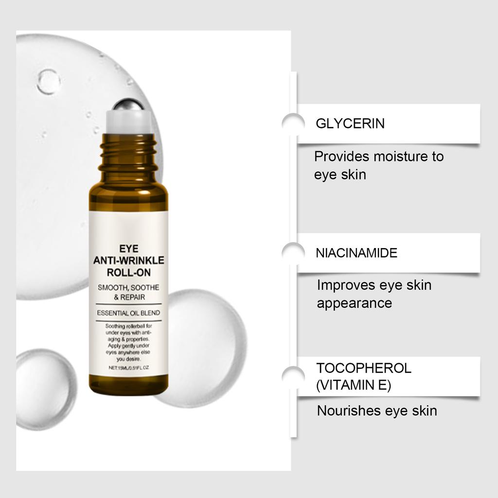 Eye Roll-On Serum Moisturizing and brightening skin around the eyes, enhancing elasticity, luster, and smoothness
