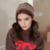 1 Stück Accessoire Farbblock-Stirnband Stilvoll Block Warm Strick Breiter Rand Haar Gestreift Gestrickt