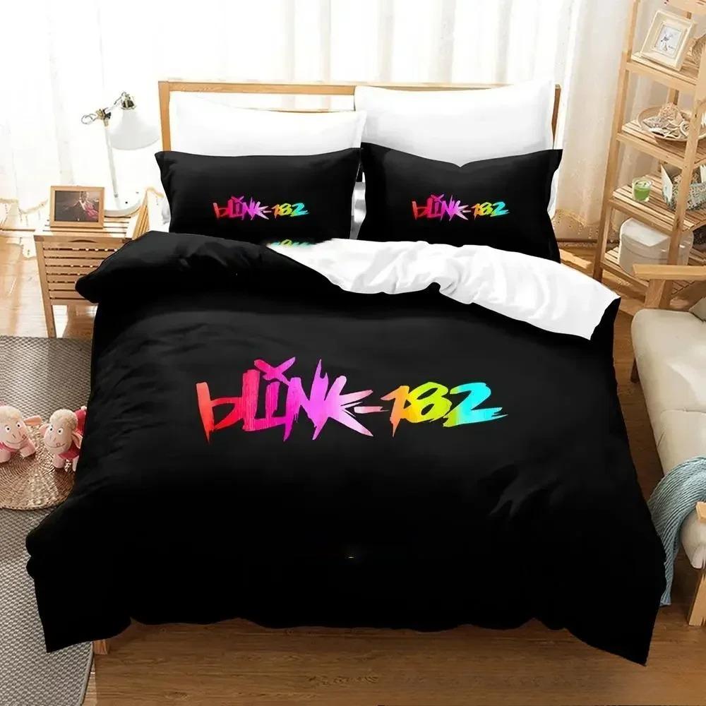 3D Printed Music Band B-Blink-182 Bedding Set Boys Girls Twin Queen King Size Duvet Cover Pillowcase Bed boys Adult Home Textile