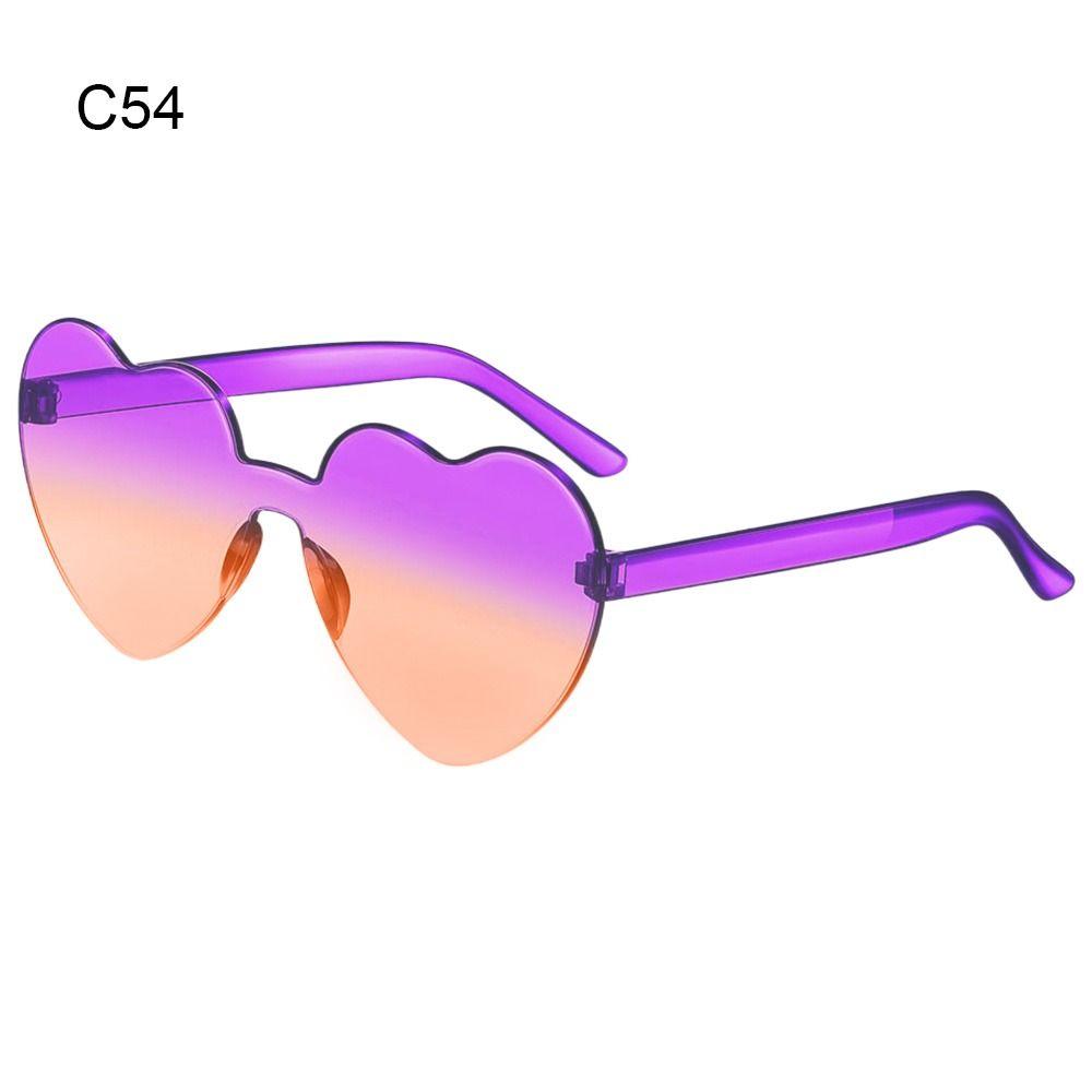 Heart-shaped Sunglasses Colorful Heart Glasses Gradient Lenses Candy Color Shades, Funny Party Sun Glasses for Adults