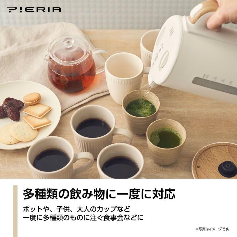 Doshisha Electric Kettle (EKX-121 NWD) with 2L Capacity, Spill Prevention, Boil-Dry Prevention, and Automatic Power-Off Functions