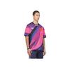 Li-Ning Color Block Printed Round Neck Short Sleeve Regular T-Shirt Men Tops Fluorescent-Lotus-Pink AAYT027-1