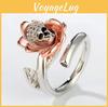 Fashionable Plated Copper Ring With Glittering Zircon Perfect For Men And Women