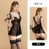 Women's Tie Sheer Underwire Push Up Lingerie Sleep Dress Set