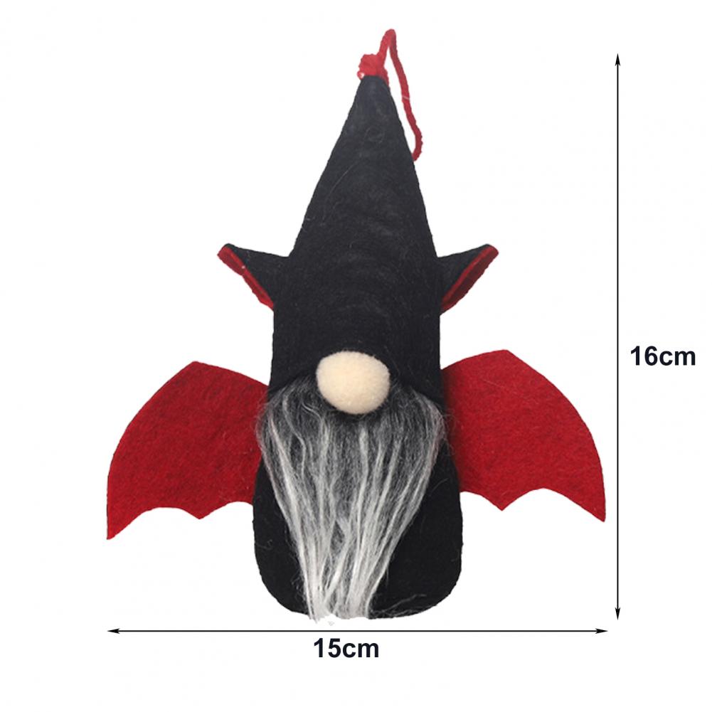 Good Luck Gnome Decoration Halloween Gnome Plush Doll Spooky Halloween Gnome Doll with Bat Pumpkin Black Cat Ornaments for A
