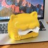 Caixa de Lenços Gato Rosto Sorridente Fofo Decoração de Mesa de Centro para Sala de Estar Caixa de Papel para Guardanapos Caixa de Lenços Doméstica