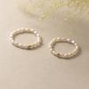HENGSHENG Simple Versatile Natural Freshwater Pearl Rice Shape 3-4mm Elastic 925 Silver Rings For Women Girls Jewelry Gift