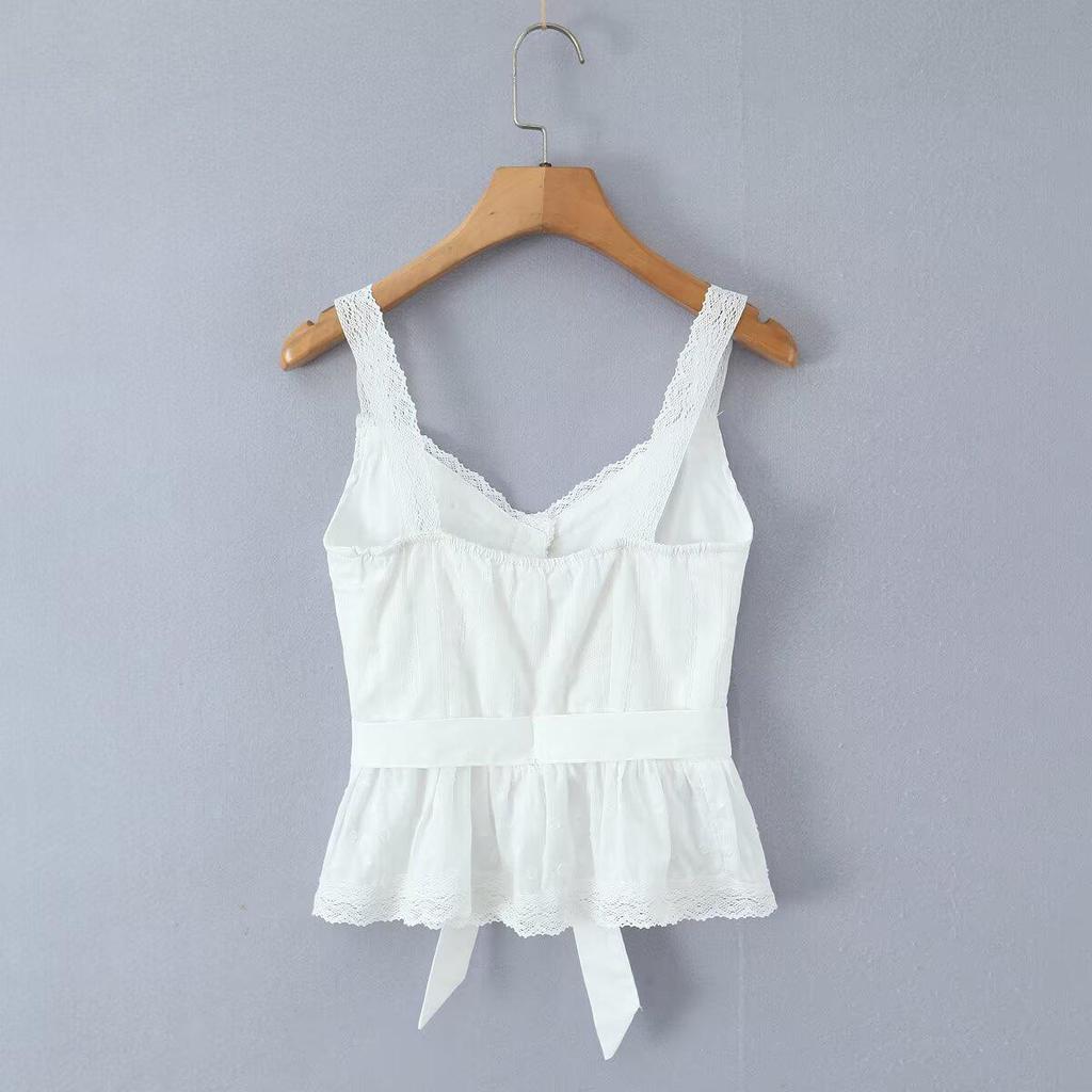 Women's Spring 2026 European & American Style Tie-Up Camisole + Skort Set M11750/1