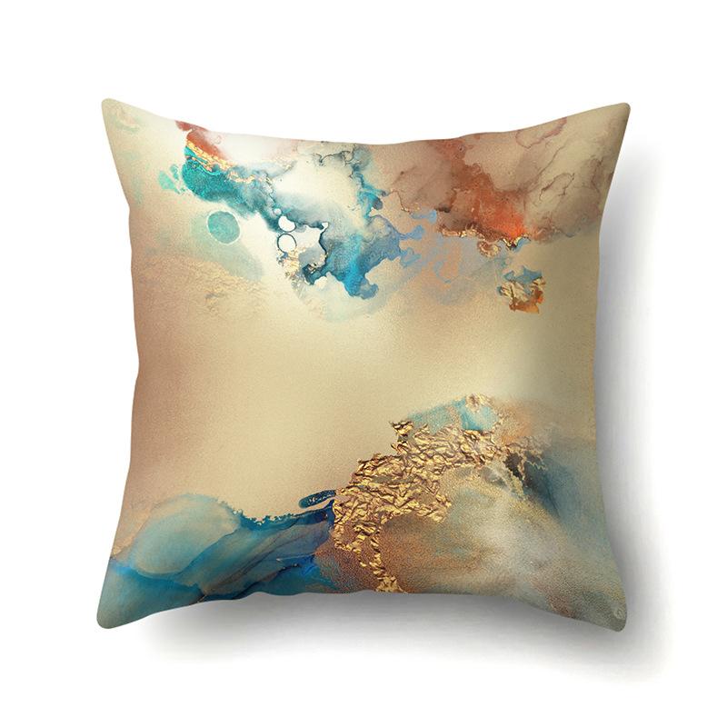 

Геометрический мраморный узор полиэстер односторонняя наволочка домашняя наволочка для дивана гостиная спальня чехол для подушки 45Cm without pillow core