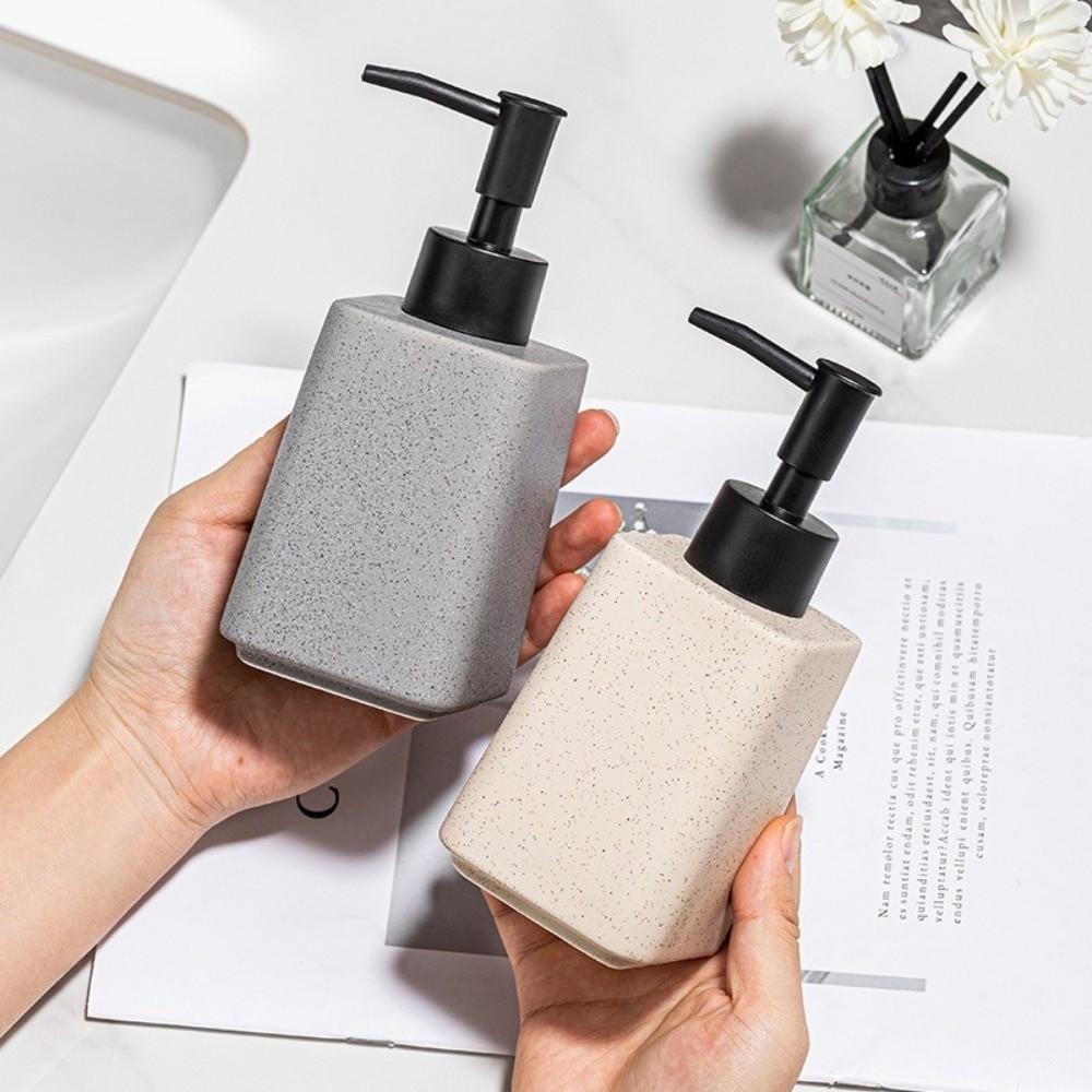 Ceramic Lotion Pump Bottle Press Pump Design Shampoo Bottle Dispenser Bathroom