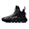 Zapatillas de Baloncesto Li Ning CF Antideslizantes Resistentes a la Abrasión de Caña Alta para Hombre Color Negro AGBP101-2