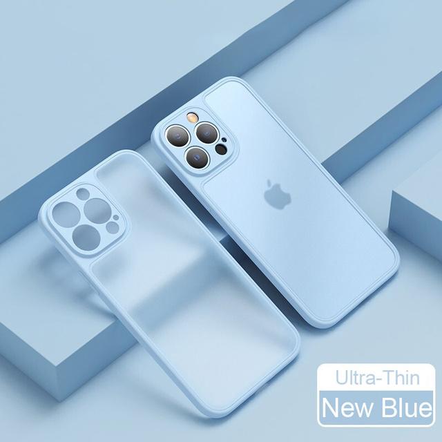 Luxury Ultra -Thin Matte Lens Protection Phone Case For Iphone 14 13 12 11 Pro Max Xr Xs Max 14plus Soft Shockproof Bumper Cover