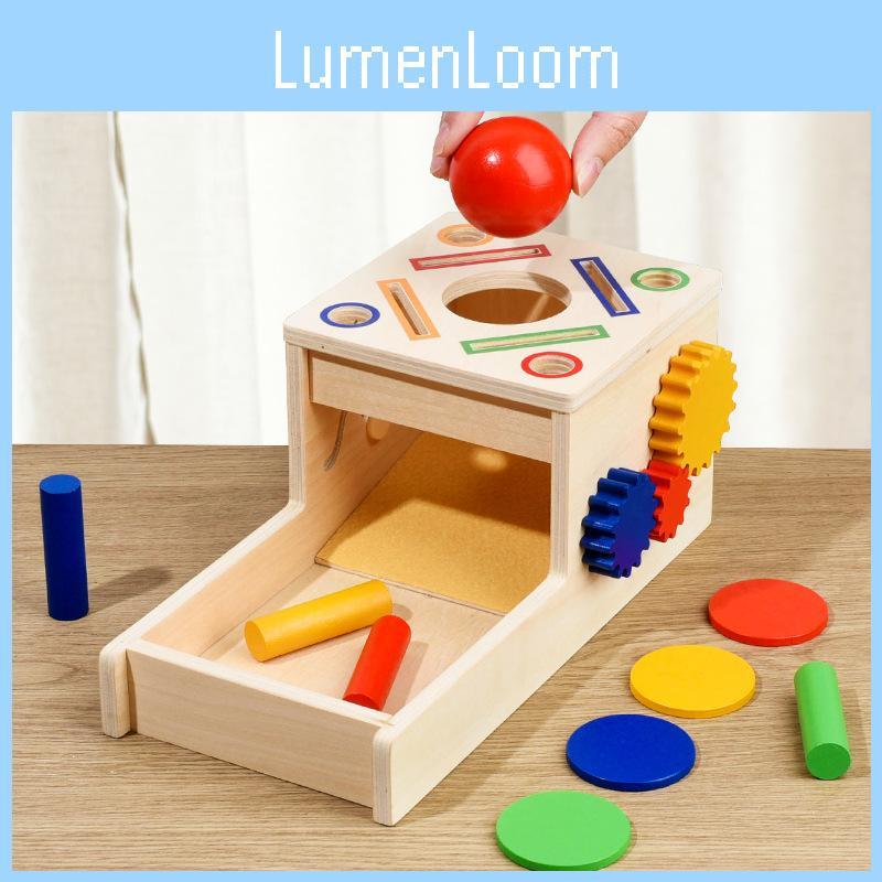 Educational Gear Coin Box Wooden Puzzle Toy For Preschool Learning