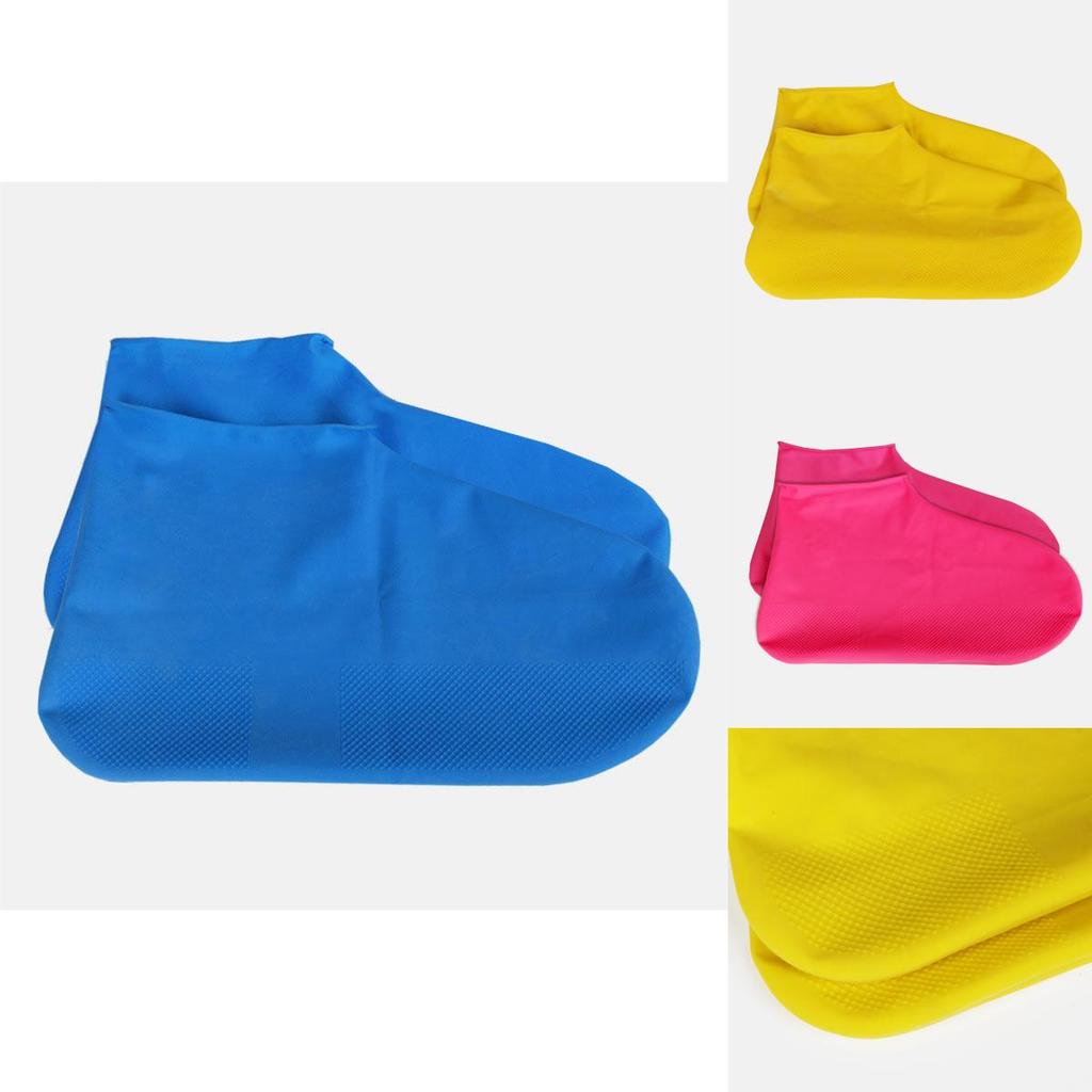 Outdoor 1 Pairs Waterproof Rubber Rain Shoe Covers Overshoes Boot Covers