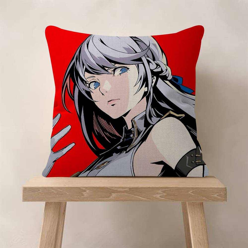 Game P-Persona 5 Cushion Cover Pillow Cover Decor Pillowcase Printed Cushion Case For Couch