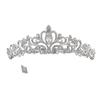 Princess Crown Crown Bridal Tiara Hair Accessories Main Wedding Dress White Gauze with Forehead Ornaments Wedding Accessories Sweet and Shiny
