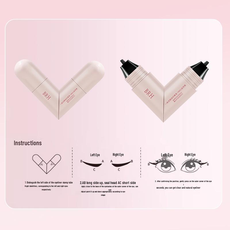 BRH Love Heart Eyeliner Stamp Pen - Waterproof, Smudge-proof, Portable Liquid Eyeliner