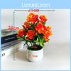 Simulated Twelve Flowers Artificial Green Plant Potted Ornament For Decor Indoor