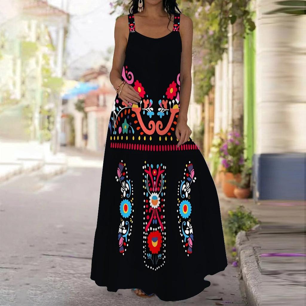 Women's Slip Dress Maxi Long Dress Retro Paisley Print Dress Spring & Summer Leisure Vacation
