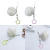 Soft Hair Ball Phone Chain Ornament Pretty Star Keyring for Mobile and Purse
