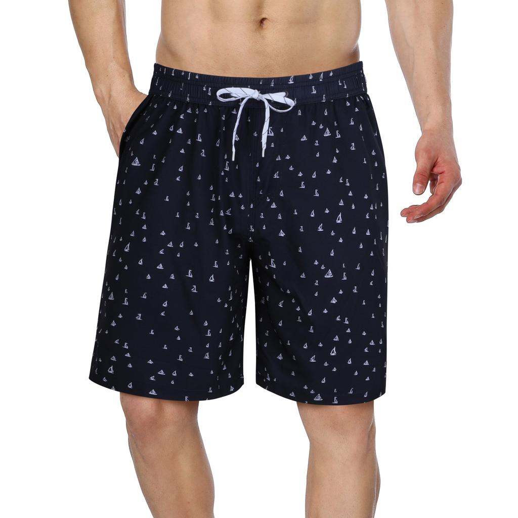 CHARMLEAKS Men Swim Shorts with Side Pockets Quick Dry Board Shorts