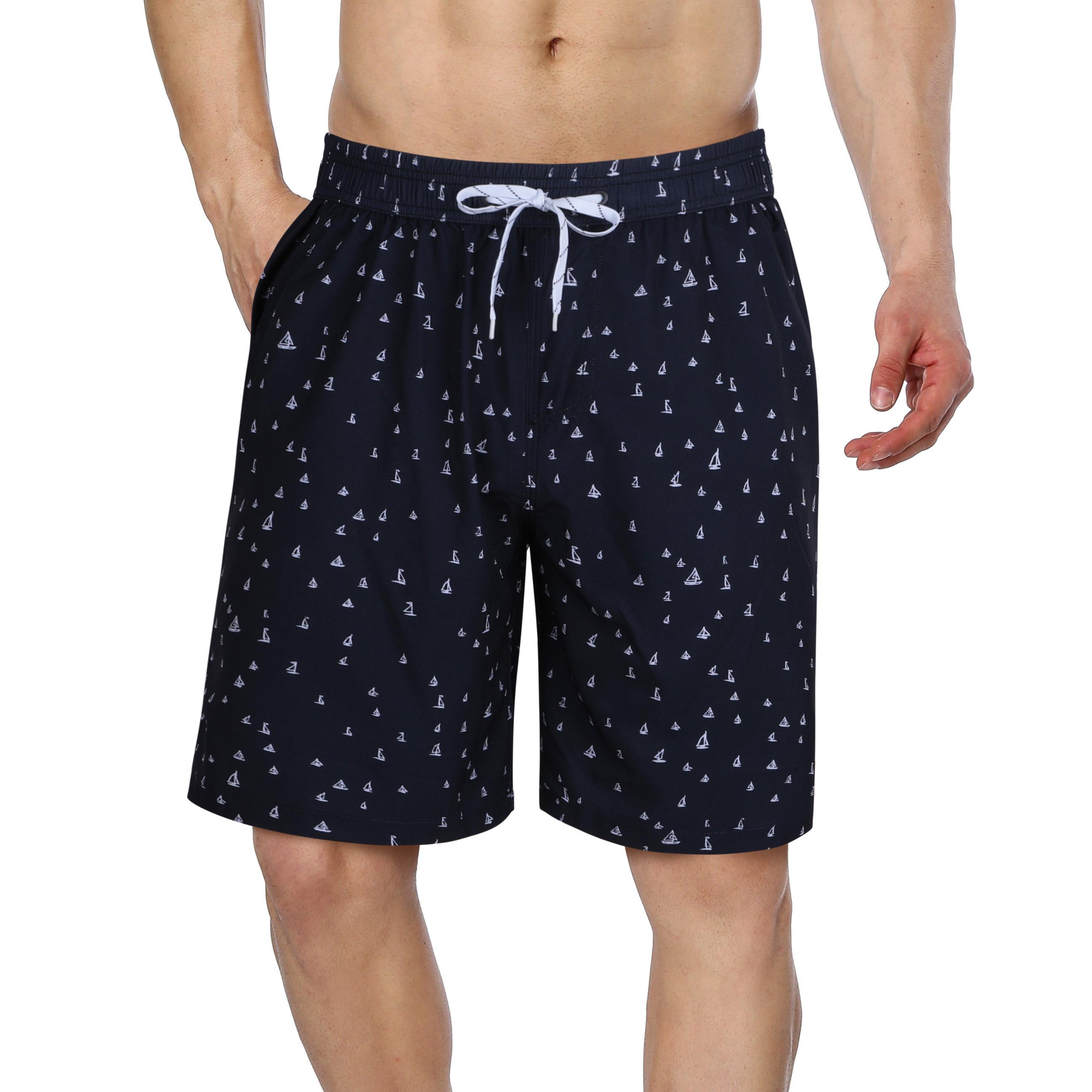 

CHARMLEAKS Men Swim Shorts with Side Pockets Quick Dry Board Shorts M чёрный