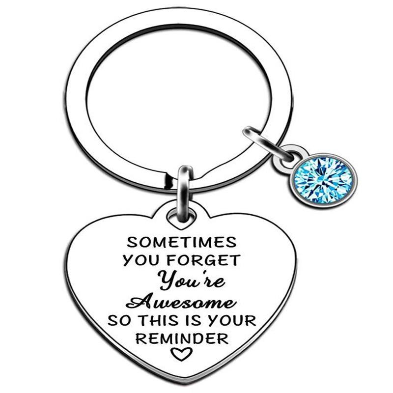 Couple Gift for Friends Sisters Colleagues Classmates Farewell Personalized Creative Stainless Steel Keychain Keychain for Backpack Bag Pendant