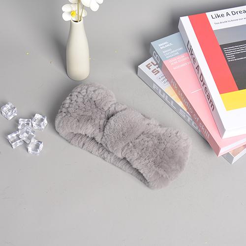 Women's Luxury Winter 100% Rex Rabbit Fur Knitted Elastic Headband High Quality Real Fur Hair Band Fashion Hair Accessories
