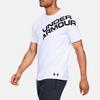 Under Armour Wordmark Straight Hem Short Sleeve T-Shirt Men Tops White 1344227-100