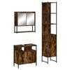 3-piece Bathroom Furniture Set Smoked Oak