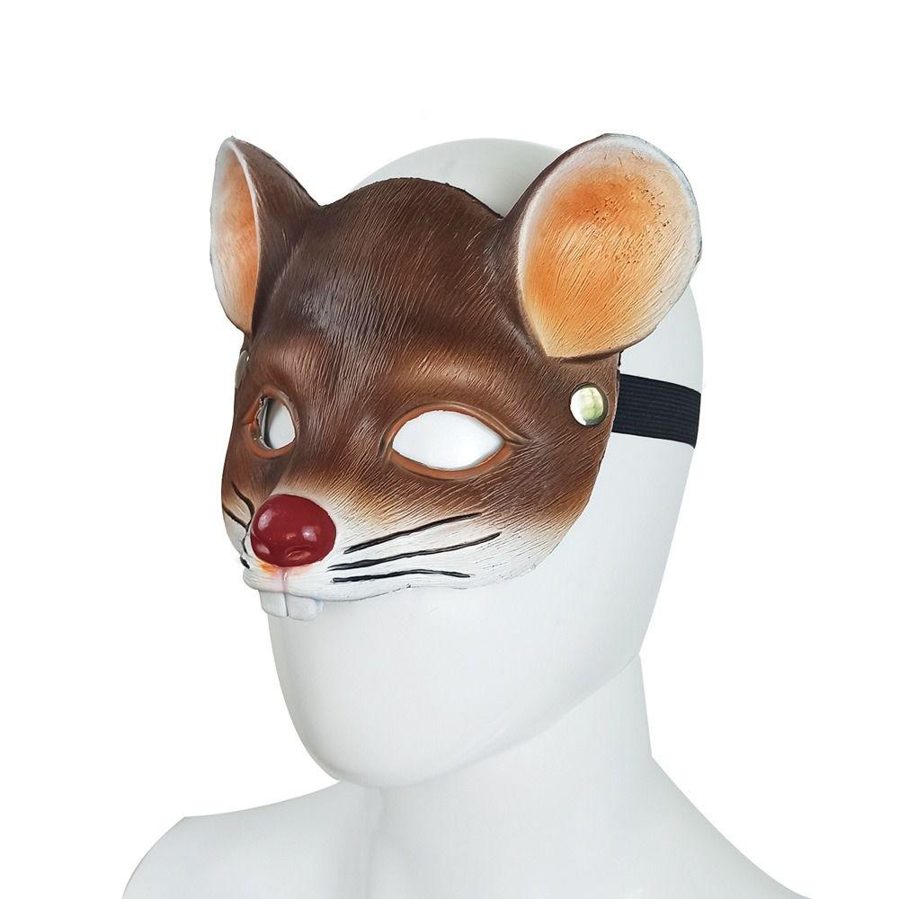Cosplay Accessory Decoration Prop Mouse Face Cover Halloween Masks Half Face Mask 3D Animal Mask