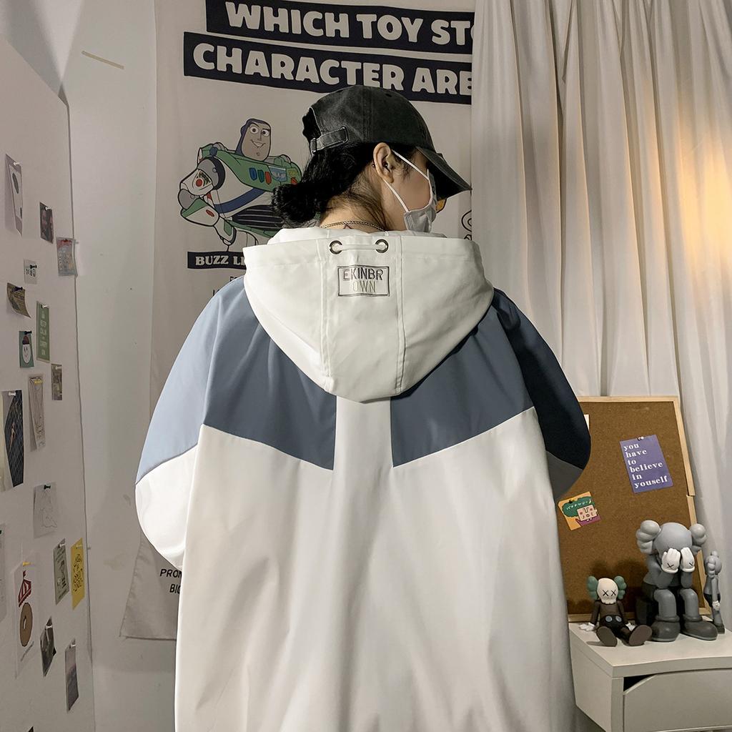 Color Matching Cardigan Jacket Men's Autumn Japanese Trend Versatile Loose Tooling Jacket