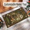 Witchcraft Theme Crystal Velvet Rug Personalized Custom Name Text Soft Floor Mat Home Decor