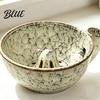 Fresh Fruit Preservation Basin Ceramic Berry Swirl Bowl Auto Washing Vegetable Wash Bowl Colander with Drain Holes Kitchen Produce Cleaner