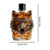 300ml Whiskyflasche Karaffe Wolfskopf Form Hohes Borosilikatglas Weinflasche Auslaufsichere Dichtung Whisky Karaffe